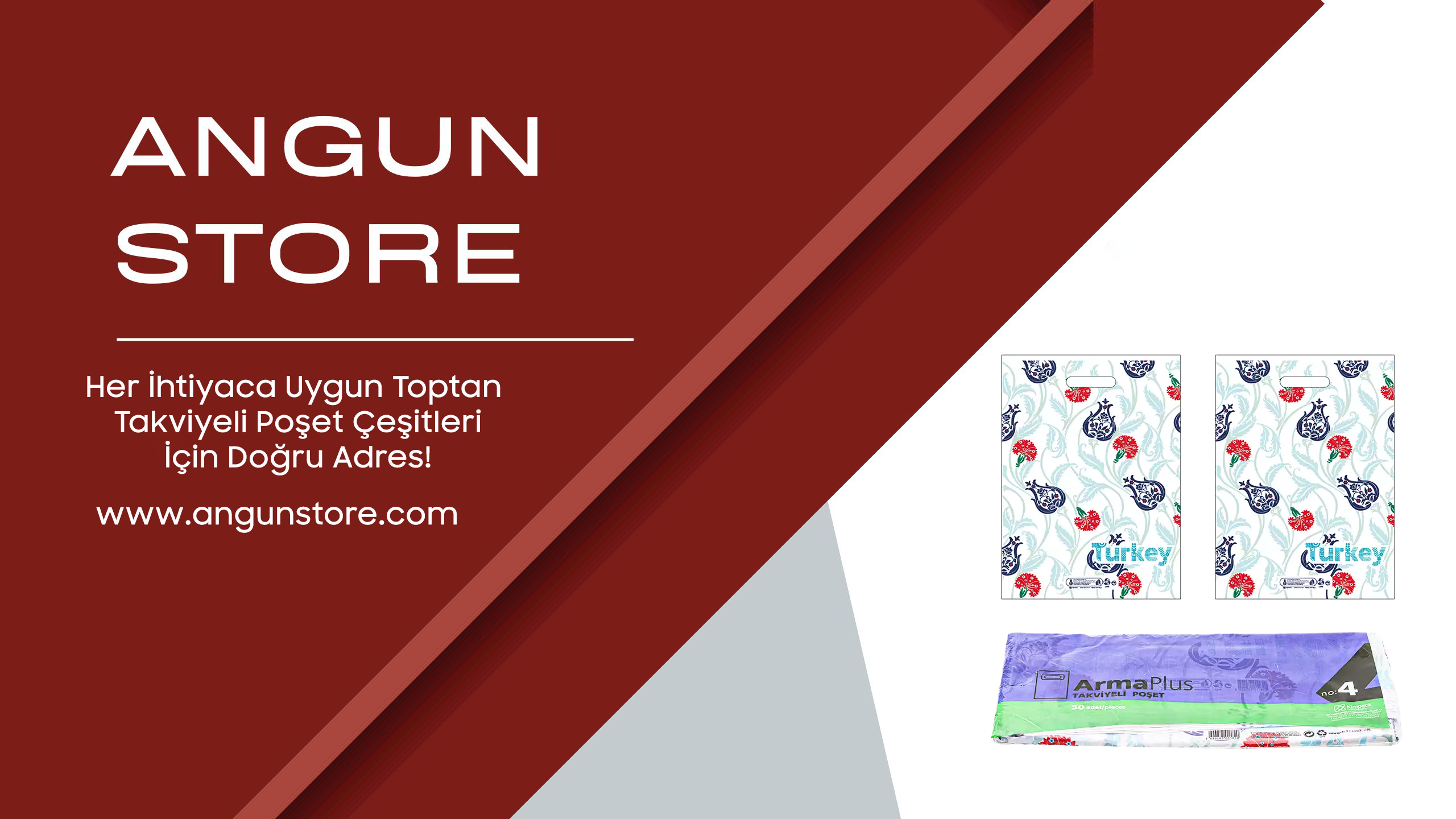 Takviyeli Desenli Poşetler ve Aradığınız Tüm Poşet Çeşitleri Angun Store ’da!