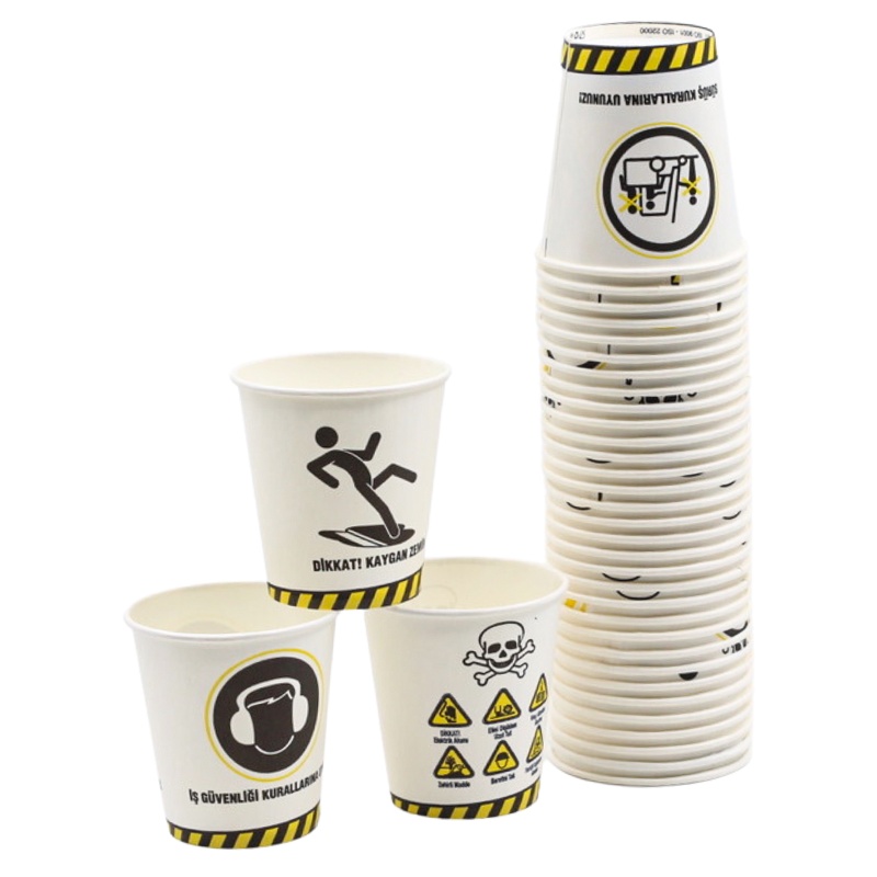 Akka 7 Oz İş Güvenliği Baskılı Karton Bardak 3000 Adet ISG - AKKA (1)