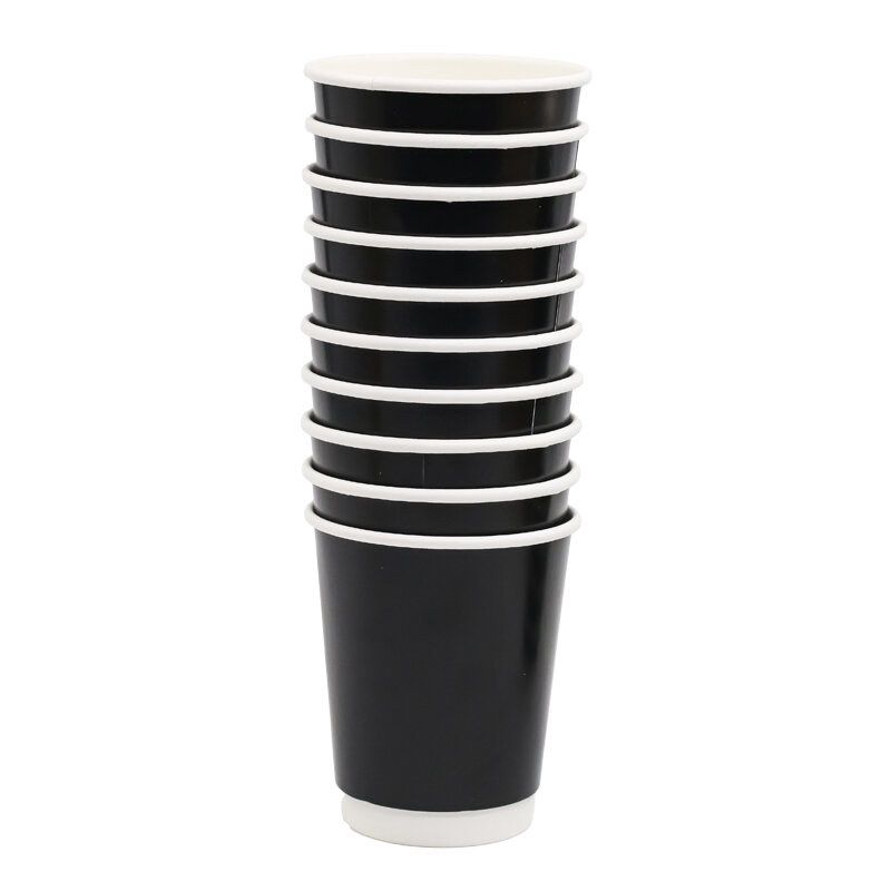 Akka Double Wall Karton Bardak 8 Oz Siyah 1000 Li - 2