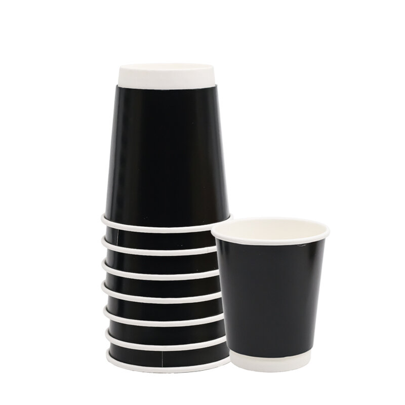 Akka Double Wall Karton Bardak 8 Oz Siyah 1000 Li - 4