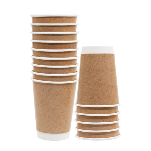 Akka Double Wall Kraft Desenli Karton Bardak 14 Oz 1000 Li - AKKA