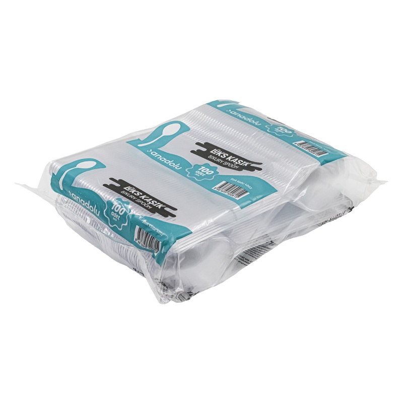 Anadolu Lüx Plastik Kaşık Şeffaf 2,4 Gr 100'lü - SWORD (1)