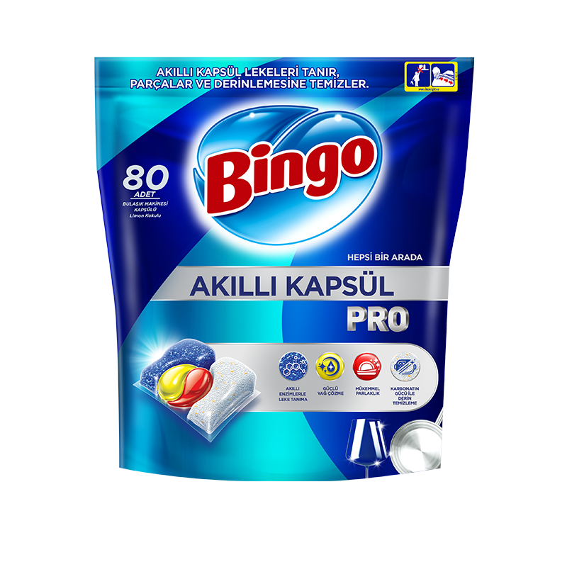 Bingo Akıllı Bulaşık Kapsülü Pro 80 Adet - 1