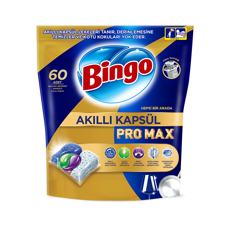 Bingo Akıllı Bulaşık Kapsülü Pro Max 60 Adet - 1