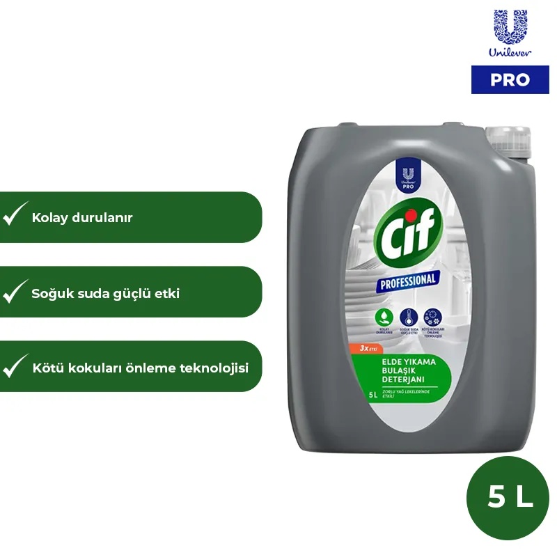Cif Professional Bulaşık Deterjanı Elde Yıkama 5L - 5Kg U-Pro - CİF