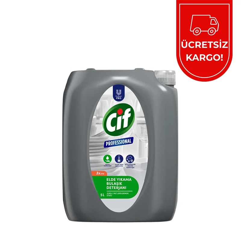 Cif Professional Bulaşık Deterjanı Elde Yıkama 5 L Ücretsiz Kargo - 1