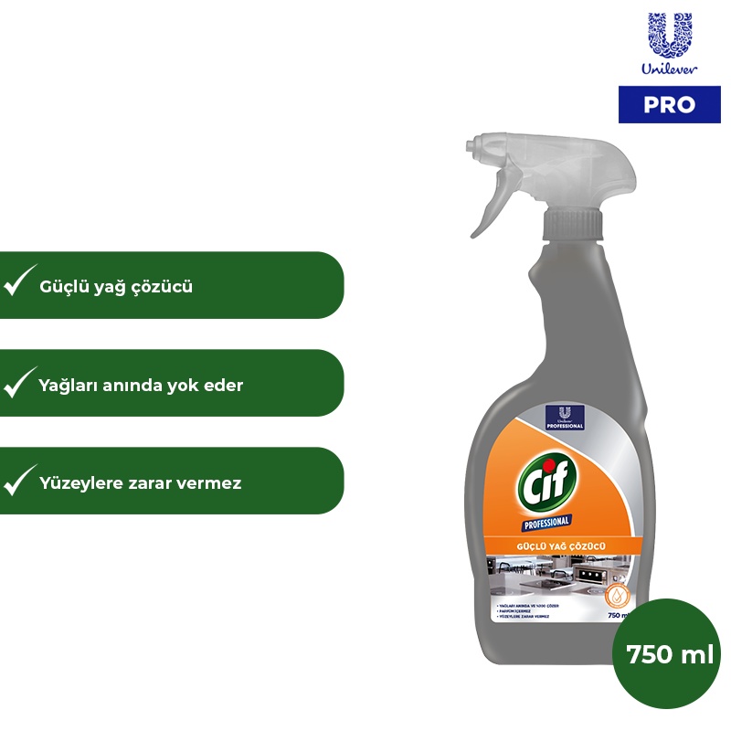 Cif Sprey Professional Güçlü Yağ Çözücü Sprey 750 ML - CİF
