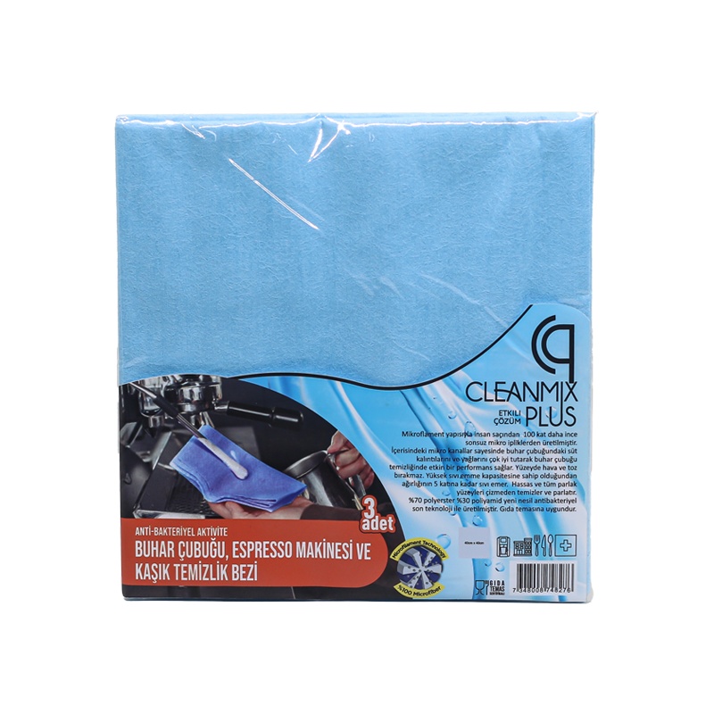 Cleanmix Kahve Makinesi Buhar Çubuğu Temizleme Bezi 3 Adet - 1