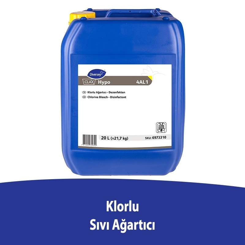 Diversey Clax Hypo 4AL1 Klorlu Sıvı Ağartıcı 20 L - 1