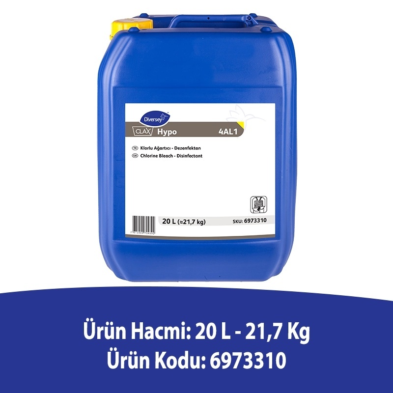 Diversey Clax Hypo 4AL1 Klorlu Sıvı Ağartıcı 20 L - DIVERSEY (1)