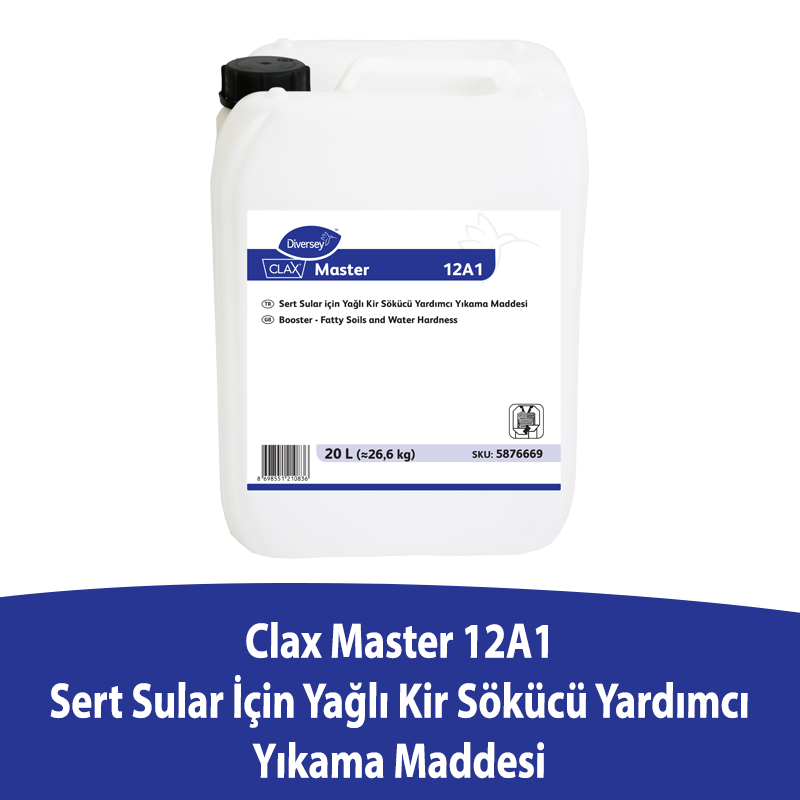 Diversey Clax Master 12A1 Sert Sular İçin Yağ ve Kir Sökücü 20L - 1