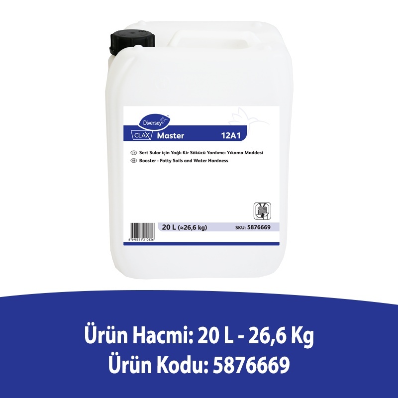 Diversey Clax Master 12A1 Sert Sular İçin Yağ ve Kir Sökücü 20L - DIVERSEY (1)