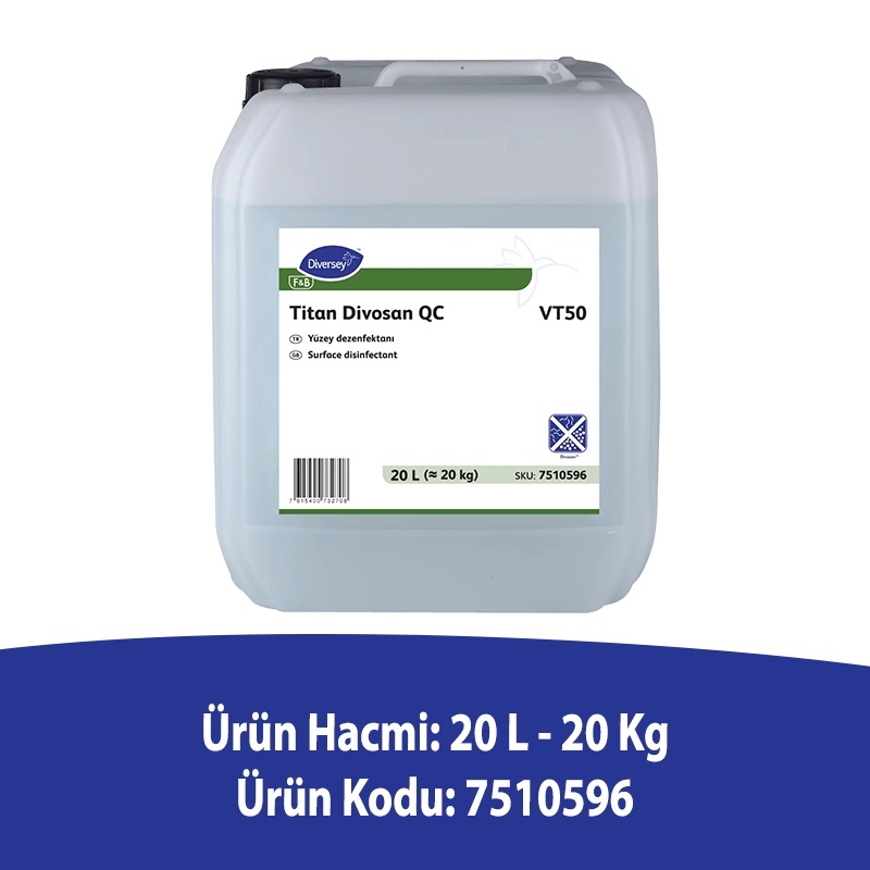 Diversey Divosan QC VT50 Açık Alan Yüzey Dezenfektanı 20L - DIVERSEY (1)