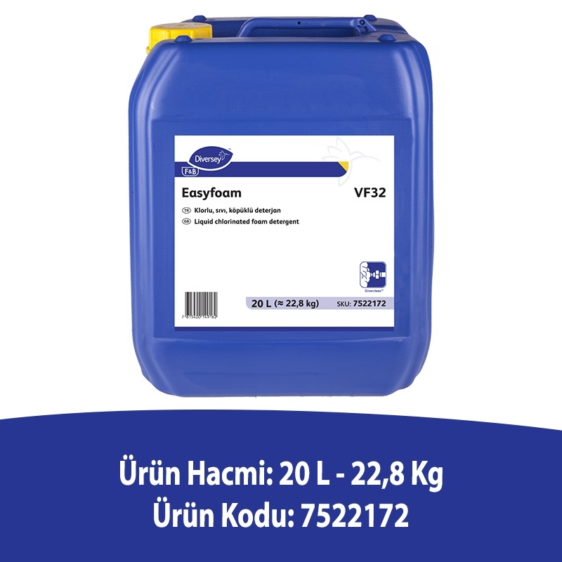 Diversey Easyfoam VF32 Klorlu, Sıvı Köpüklü Deterjan 20L - DIVERSEY (1)
