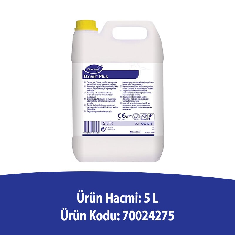 Diversey Oxivir Plus Biyosidal Etkili Yüzey Dezenfektanı 5 L/5,15 Kg - DIVERSEY (1)