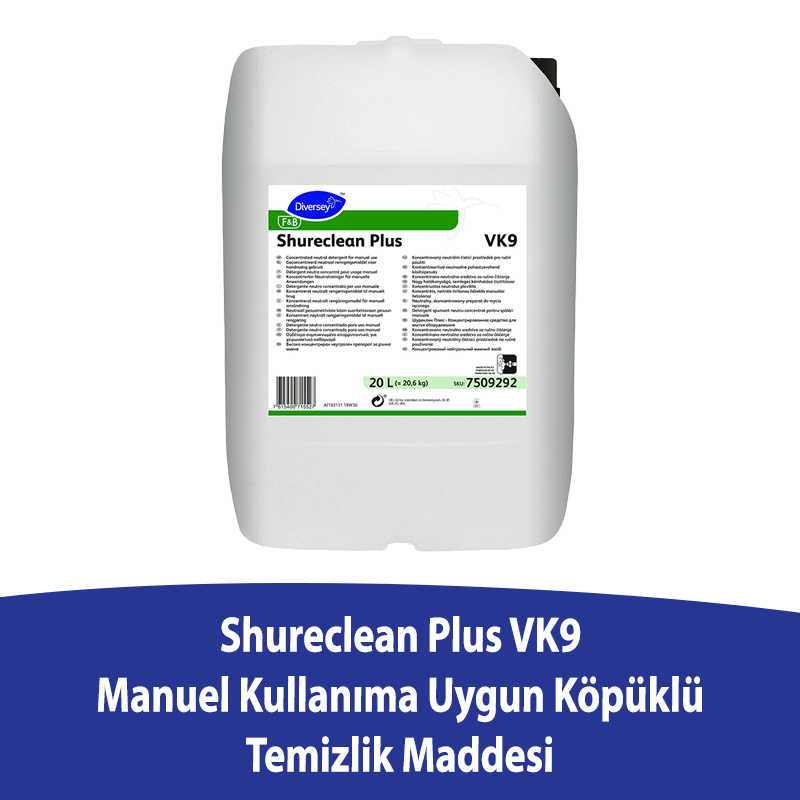 Diversey Shureclean Plus VK9 Manuel Kullanıma Uygun Köpük Temizleyici 20L - 1