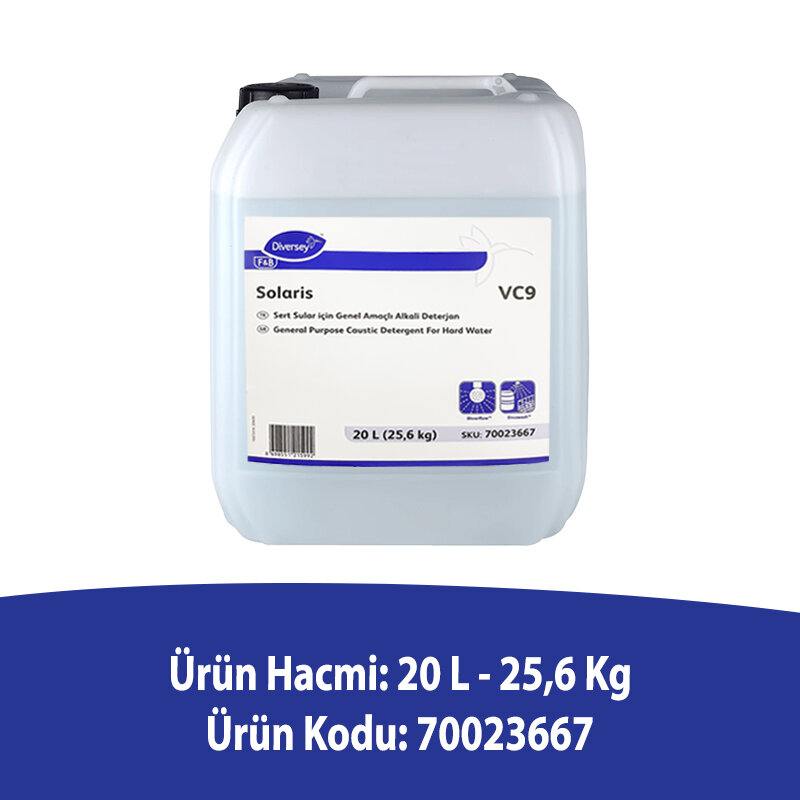 Diversey Solaris VC9 Sert Sular İçin Genel Amaçlı Temizleyici 20 Litre - 2