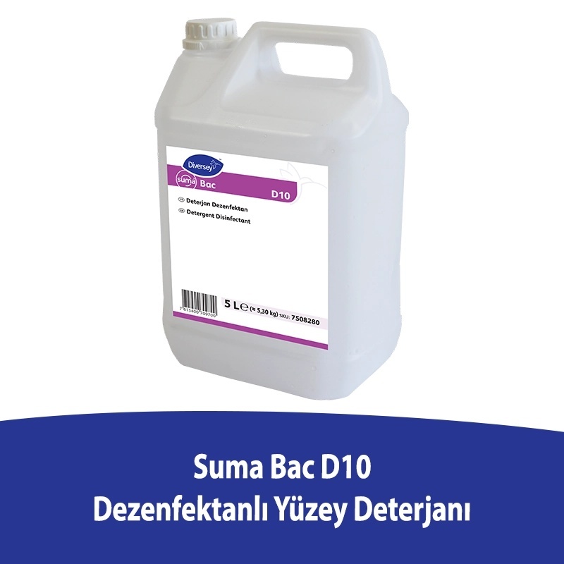 Diversey Suma Bac D10 Dezenfektanlı Yüzey Deterjanı 5L - DIVERSEY