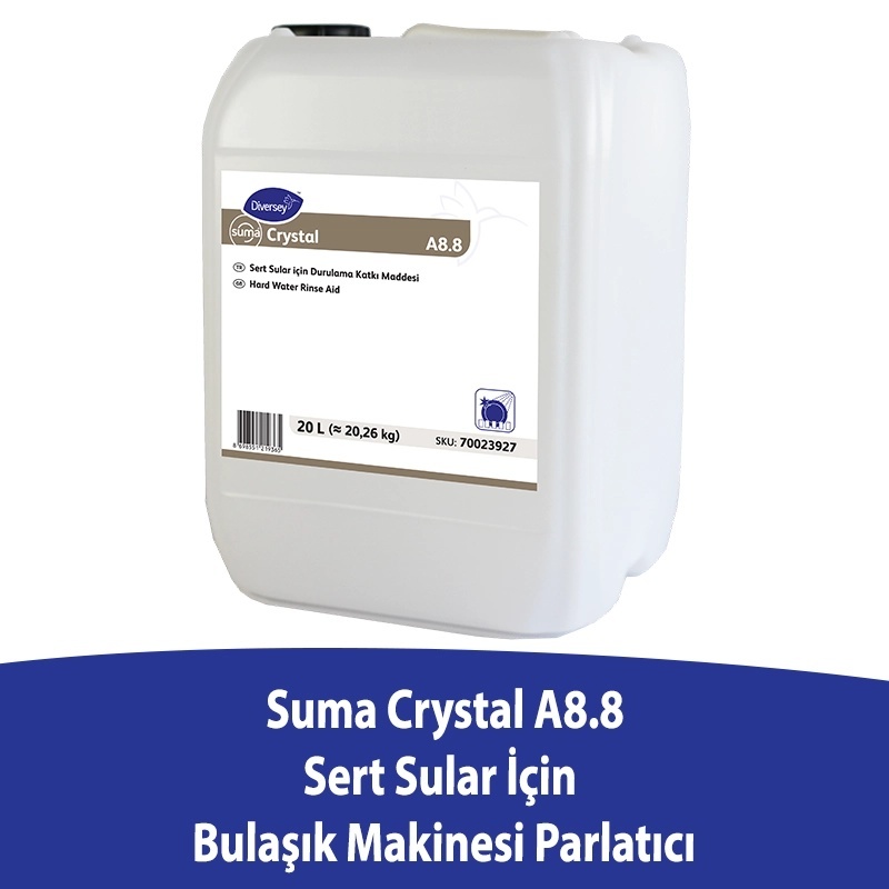 Diversey Suma Crystal A8.8 Sert Sular İçin Bulaşık Makinesi Parlatıcısı 20 L - DIVERSEY