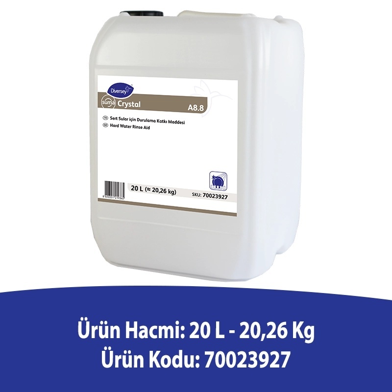 Diversey Suma Crystal A8.8 Sert Sular İçin Bulaşık Makinesi Parlatıcısı 20 L - DIVERSEY (1)