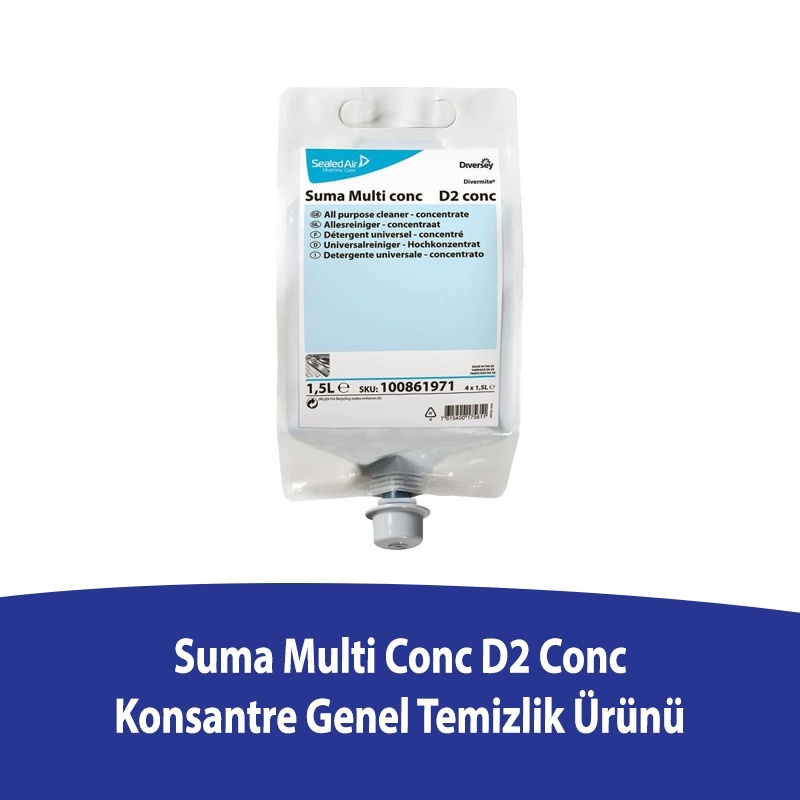 Diversey Suma Multi Conc D2 Konsantre Genel Temizlik Ürünü 1,5 L - DIVERSEY