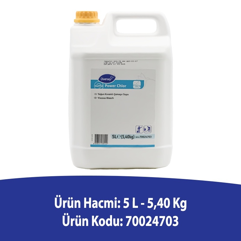 Diversey Suma Power Chlor Yoğun Kıvamlı Çamaşır Suyu 5L - DIVERSEY (1)