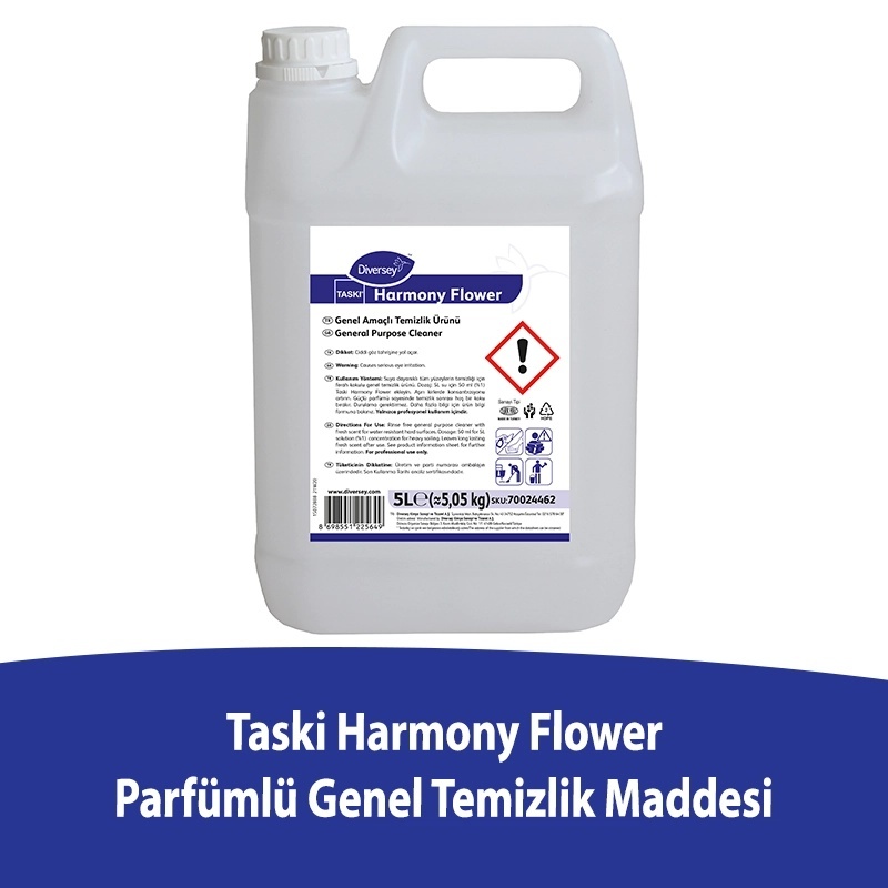 Diversey Taski Harmony Flower Parfümlü Genel Temizlik Maddesi 5 L - DIVERSEY