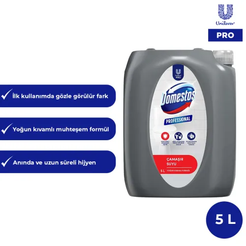 Domestos Professional Yoğun Kıvamlı Çamaşır Suyu 5L - 5Kg U Pro - DOMESTOS