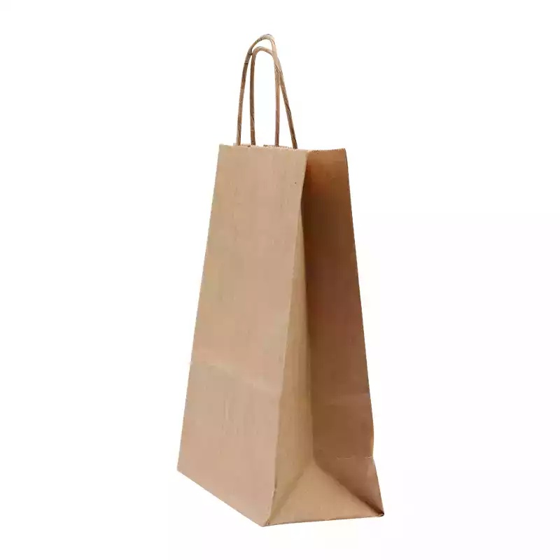 Esmer Kraft Kağıt Çanta Küçük 20x10x22cm 25li Paket - ANGUN AMBALAJ (1)