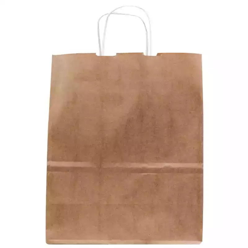 Esmer Kraft Kağıt Çanta Orta 25x12x31cm 25li - ANGUN AMBALAJ