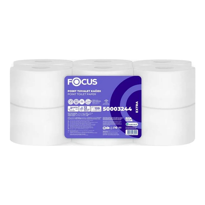 Focus Extra İçten Çekmeli Tuvalet Kağıdı 12li 120 Mt Yeni - Focus (1)