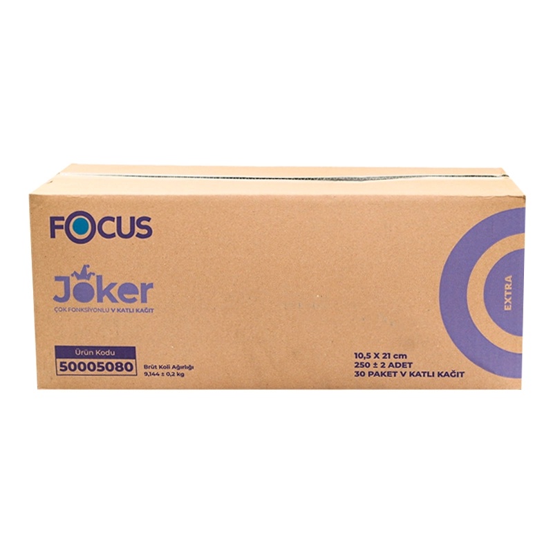 Focus Extra Joker V Katlı Kağıt Peçete 250'li 30 Paket - Focus (1)