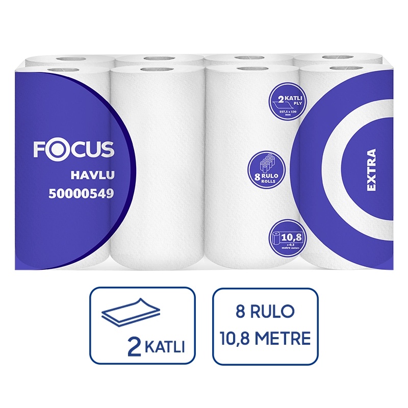 Focus Extra Kağıt Havlu 8'li 3 Paket 24 Rulo - Focus