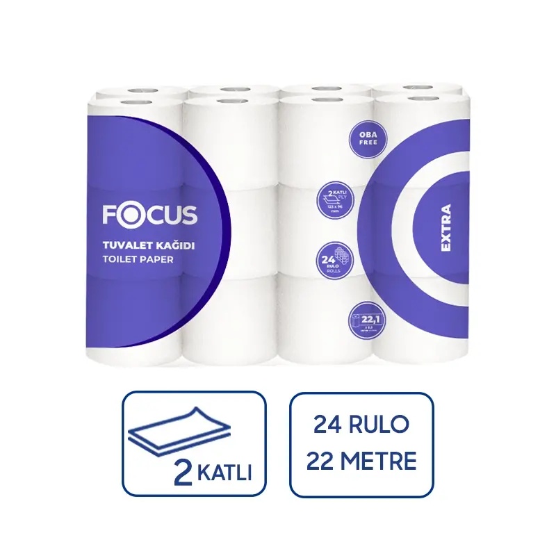 Focus Extra Tuvalet Kağıdı 24lü 3 Paket - Focus