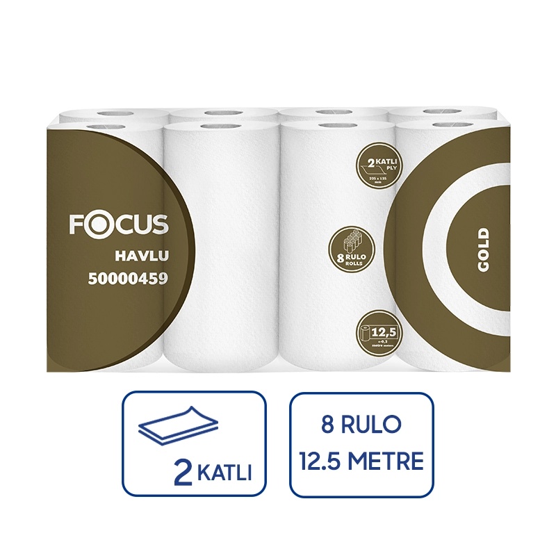 Focus Gold Kağıt Havlu 8'li 3 Paket 24 Rulo - Focus