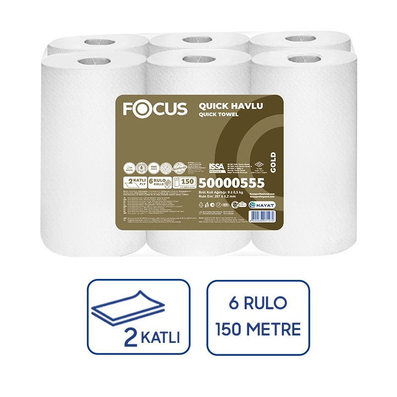 Focus Gold Quick Havlu 150 Metre 1x6 Adet - Focus