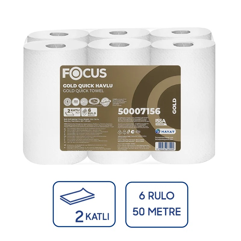 Focus Gold Quick Havlu 50 Metre 1x6 Adet 2025 - 1