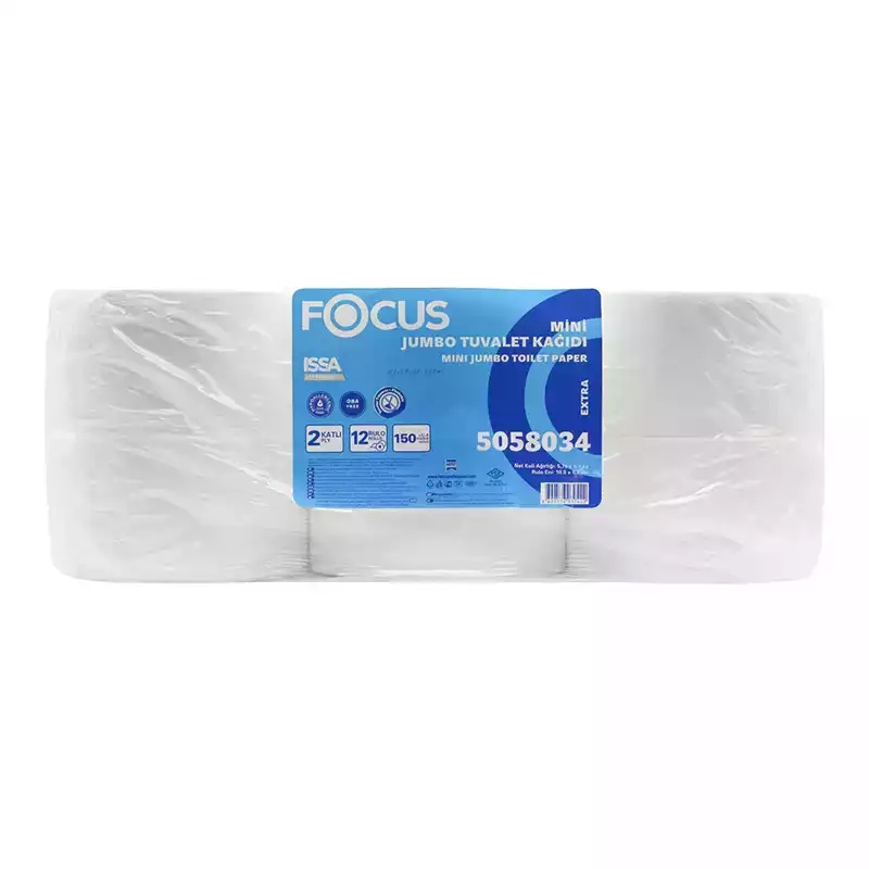 Focus Mini Jumbo Tuvalet Kağıdı Gofrajlı 12Li 150 Mt - Focus (1)