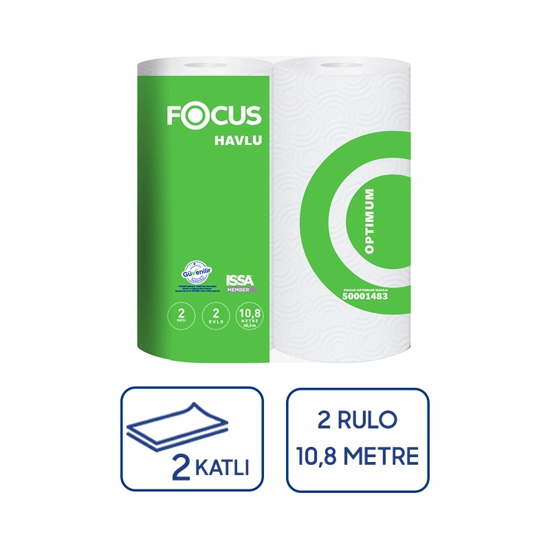 Focus Optimum 2li Kağıt Havlu 12 Paket 24 Rulo - Focus