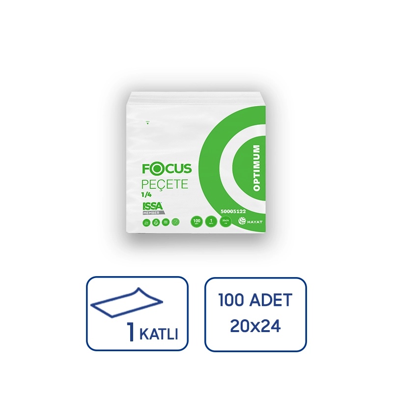 Focus Optimum Peçete Kağıt 100Lü 32 Adet 20x24 Cm - Focus