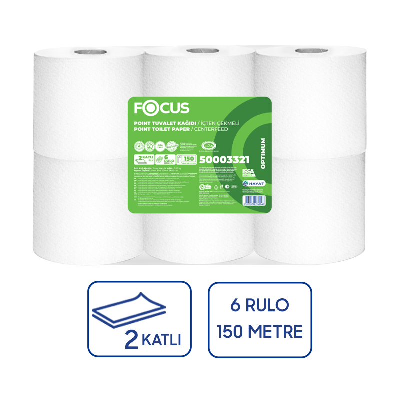 Focus Optimum Point İçten Çekmeli Tuvalet Kağıdı 150 Metre 6 Adet - 1
