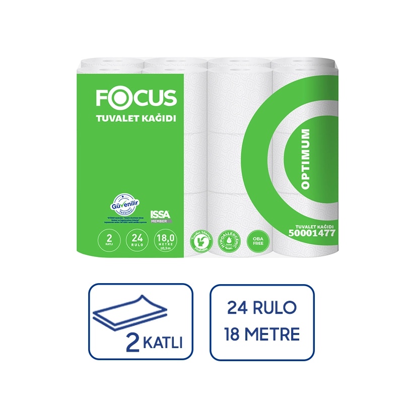 Focus Optimum Tuvalet Kağıdı 24lü 3 Paket - Focus