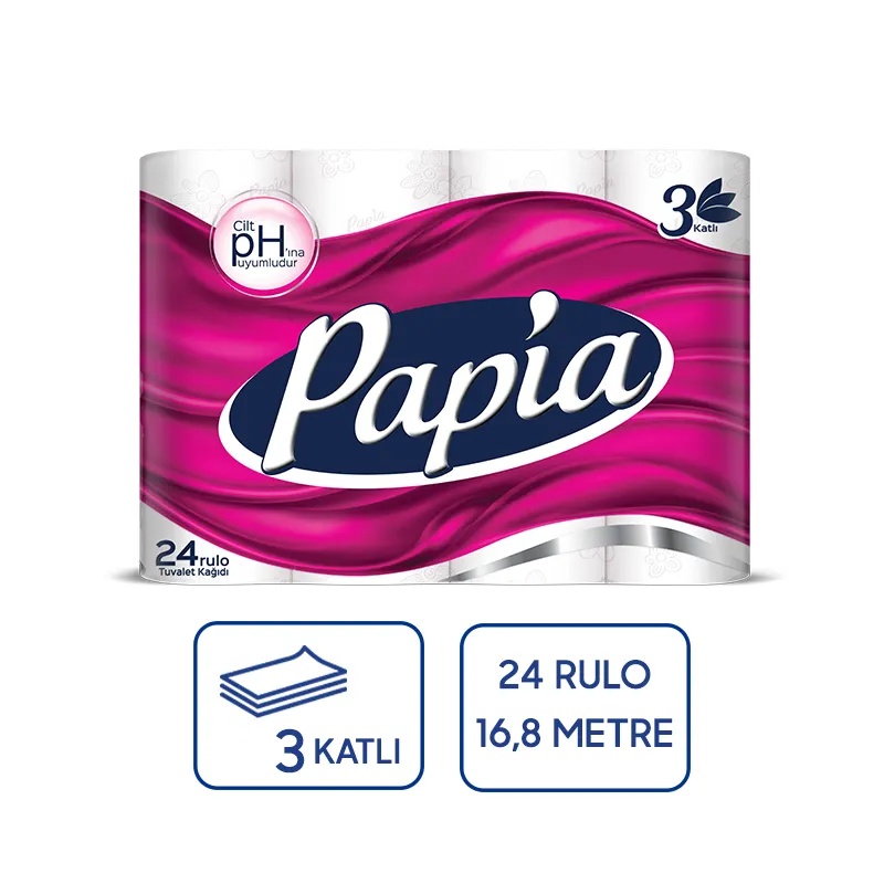 Focus Papia Tuvalet Kağıdı 24 Lü 3 Paket 72 Rulo - Focus