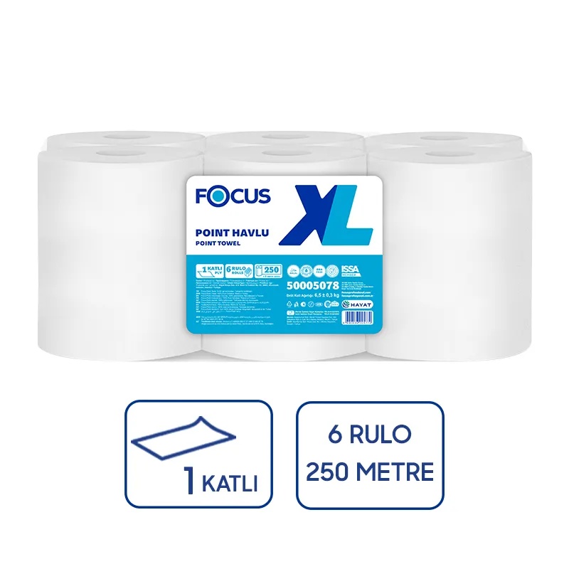 Focus Point Xl İçten Çekmeli Kağıt Havlu 6Lı 250 mt - Focus