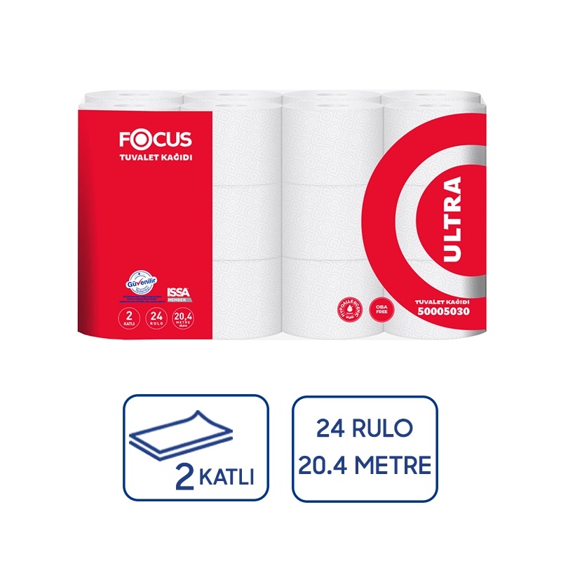 Focus Ultra Tuvalet Kağıdı 24lü 3 Paket - Focus