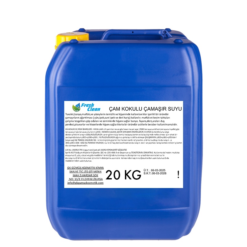 Fresh Clean Çam Kokulu Çamaşır Suyu 20 Kg - 1