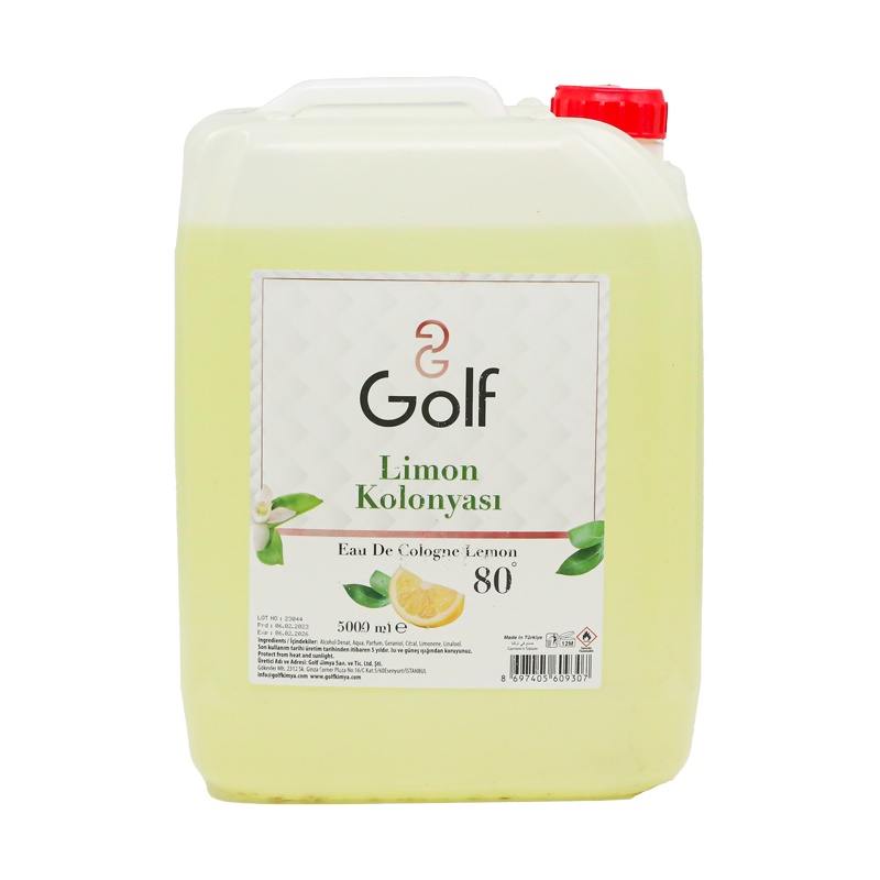 Golf Limon Kolonyası 5 Litre - ANGUN AMBALAJ