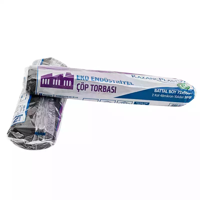 Kazanç Eko Endüstriyel Çöp Poşeti Siyah Battal 300 Gr 72x95 - Kazanç (1)