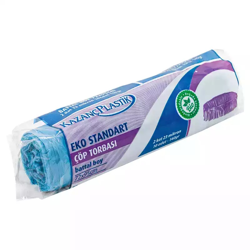 Kazanç Eko Standart Çöp Poşeti 140 Gr Mavi Battal 72x95 - Kazanç
