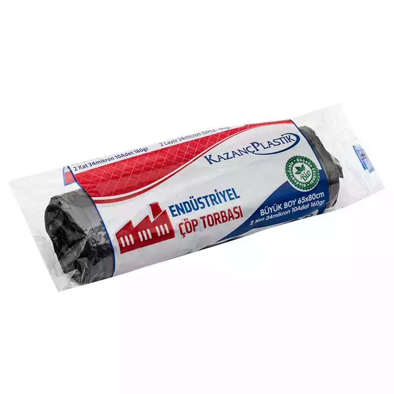 Kazanç Endüstriyel Çöp Poşeti Siyah Büyük 160 Gr 65x80 - 1